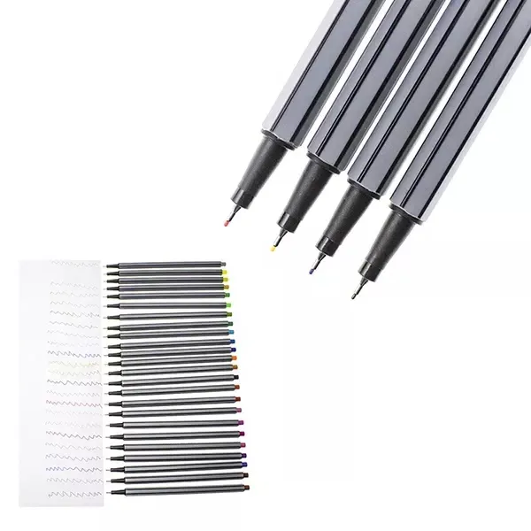 KHY Filz Schwarz Dünne Linie Farbe Permanent Micro Finliner Fin eliner Finelin Set Spitze Fine Point Liner Markierung stift