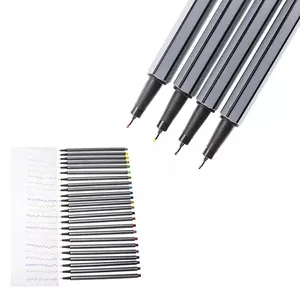 KHY keçe siyah ince çizgi renk kalıcı mikro Finliners Fineliner Finelin Set ucu ince nokta Liner işaretleyici kalem