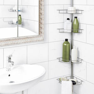 WIREKING China Factory Metal montado en la pared ducha Caddy baño organizador con estante para especias diseño moderno - Product Image 3