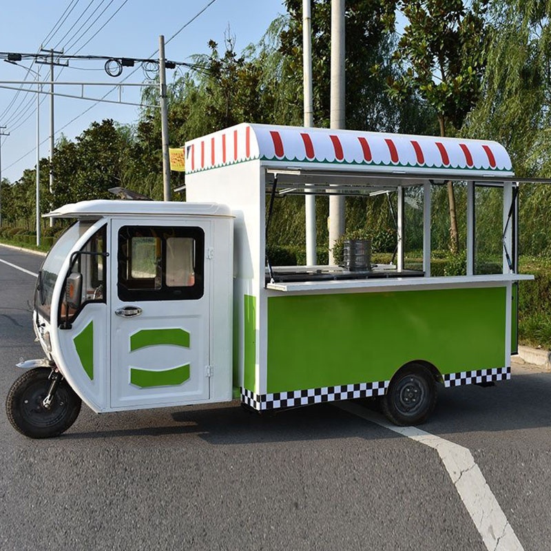 Wholesale Electric Vehicle New Energy Tricycle Wheeler 48V 60V Pedicabs Made In China Street Snack Food Cart