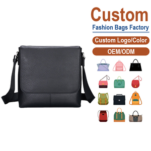 Sac bandoulière pour homme en cuir noir grainé élégant – Design minimaliste, sangle résistante, idéal pour les trajets urbains et les explorateurs du week-end - Product Image 1