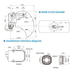 Brazo de <span class=keywords><strong>robot</strong></span> de 4 ejes, 191kg, 1910mm, radio de carga, 25kg, soporte OEM, ODM, brazo de <span class=keywords><strong>robot</strong></span> de <span class=keywords><strong>6</strong></span> ejes personalizado - Product Image 4