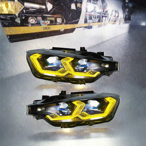 Pour Série 3 F30 F35 2013-2019 Phares LED Gold Eyes 6500K 6500lm Design OSS avec double lentille laser directe et projecteur DRL - Product Image 3