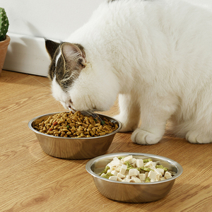 定制不锈钢宠物盆批发猫粮喂食器不锈钢大、中、小型犬用狗碗 - Product Image 4