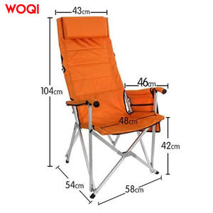 เก้าอี้พับกลางแจ้ง Woqi ขนาด 104x54x58 ซม. โครงอะลูมิเนียม ผ้า Oxford เก้าอี้พกพาสำหรับสวนและตั้งแคมป์ - Product Image 1