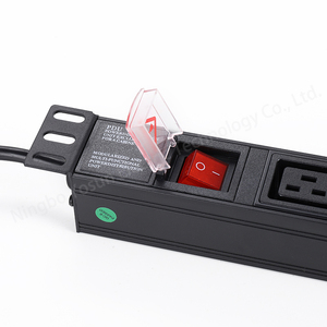 PDU Rack presa di montaggio <span class=keywords><strong>6</strong></span> prese di alimentazione striscia di protezione contro le sovratensioni 1U cavo di alimentazione PDU presa - Product Image 3