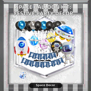 Sonnensystem-Thema Film Helium Latex Ballon Girlanden-Set UFO Rakete <span class=keywords><strong>Astronaut</strong></span> Geburtstagsparty Dekorationen - Product Image 2