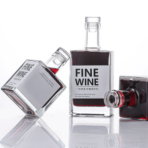 Logo personnalisé ou étiquette avec bouteilles en verre de liqueur de 375ml 500ml 750ml avec couvercle en verre ou en liège pour <span class=keywords><strong>vin</strong></span> whisky vodka brandy gin huile - Product Image 1