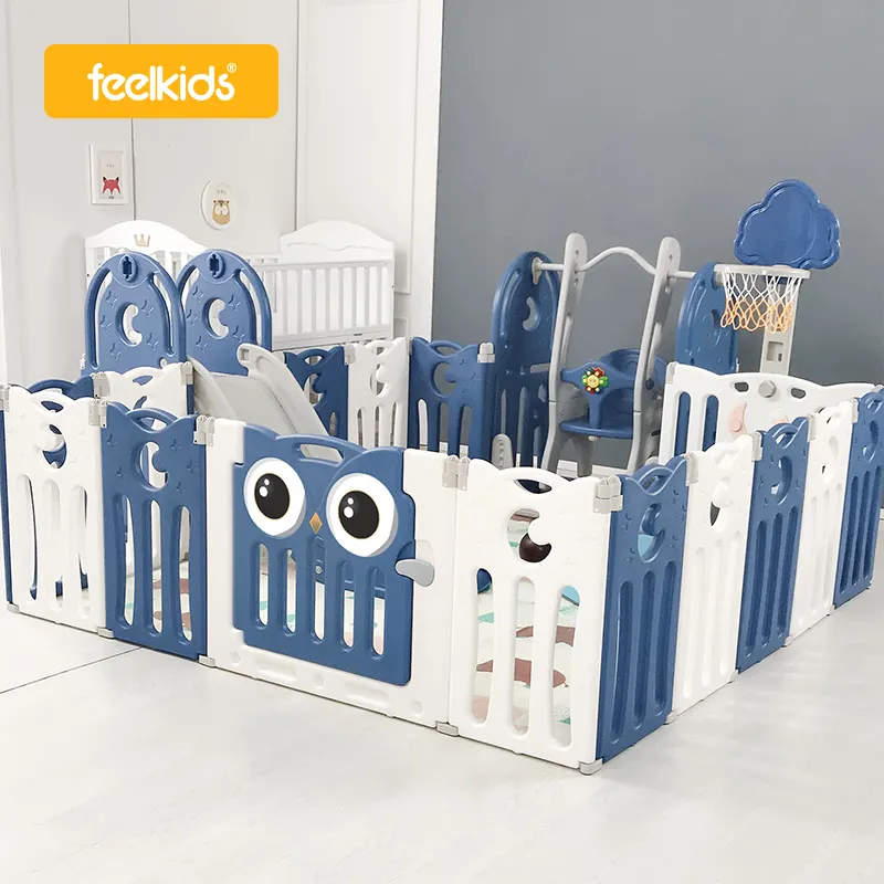 Feiqitoy Multifunctionele Verstelbare Plastic Playyard Baby Gelukkig Thuis Kinderbox Hek