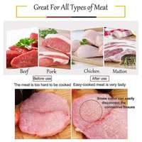 Attendrisseur à viande écologique en acier inoxydable avec poignée, rouleau, marteau à rouler et aiguille à viande pour pizza, outil de cuisine