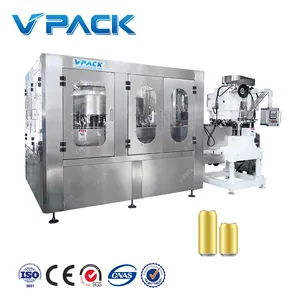 Carbonated beverage processing filling/Energy Drink Aluminum Carbonated Tin Can Filling Sealing Machine Production Line