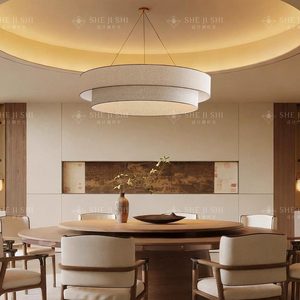 Modern Chinese Style Round Chandelier E27 Six-Head Energy Saving Lamp Living Room And <b>Dining</b> Room <b>Lighting</b> Fixture - Product Image 3