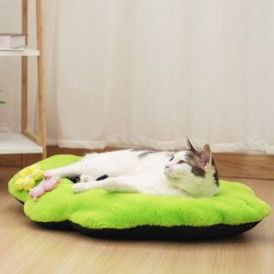 Alfombrillas para mascotas, colchoneta suave para dormir, nido ovalado de hierba verde, diseño de dibujos animados para gatos, perros, todas las estaciones, serie antideslizante para acampar - Product Image 2