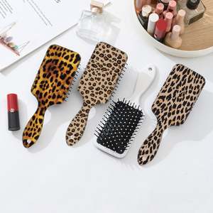 Peigne imprimé léopard avec coussin d'air, brosse à cheveux antistatique, adapté à tous les types de cheveux - Product Image 1