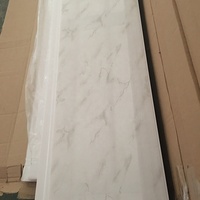 Revêtement mural en PVC, panneau mural intérieur, panneau de bardage en PVC, 8 mm, marbre vert