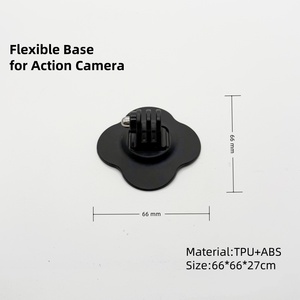 Base de Montaje Flexible con Adhesivo para Cámaras de Acción GoPro Hero 13/<span class=keywords><strong>DJI</strong></span> <span class=keywords><strong>Osmo</strong></span> 360/Insta360 X6/X5 en Casco de Motocicleta, Scooter, Tabla de Surf - Product Image 3