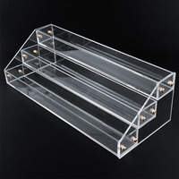 Support de présentation de luxe à 4 niveaux en acrylique transparent pour comptoir, présentoir à vernis à ongles, organisateur d'huiles essentielles pour salon de beauté et décoration de maquillage