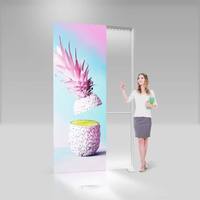 Boîte à lumière LED portable autoportante en tissu, impression double face, affichage SEG, panneau publicitaire mince sans cadre pour les magasins de détail