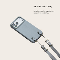 Casing Kulit Nappa Logo Kustom untuk iPhone 17 Series, Model Selempang OEM dengan Tali Lepas Pasang dan Lanyard