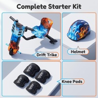 Trottinette Électrique Enfant 36V 150W à Trois Roues Moderne pour l'Extérieur avec Cadre Réglable, Casque de Sécurité, Genouillères et Coffret Cadeau – Idéale pour les Fêtes