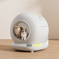 Litière Intelligente pour Chat avec Application, Toilette Entièrement Automatique pour Animaux, Grande Taille, Anti-Éclaboussures, Fermée, Fond Antiadhésif pour Chats