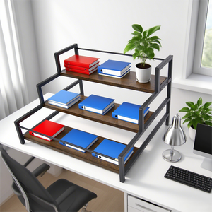 3 Tier khung kim loại Kệ gỗ đa mục đích lưu trữ giá cho nhà bếp phòng khách văn phòng rượu hiển thị - Product Image 4