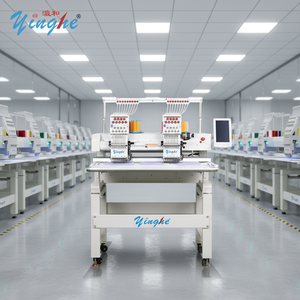 Máquina de bordar plana de 2 cabezales y 9 agujas marca Yinghe en venta en el almacén de Tanzania - Product Image 1