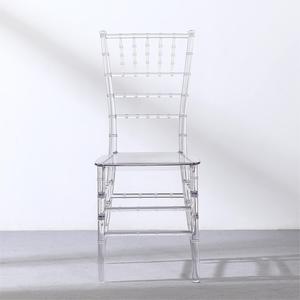 Wholesale Transparent Crystal Napoleon <b>Plastic</b> Acrylic <b>Chair</b> <b>Clear</b> Chiavari for Hotel Banquets Event Wedding Rentals - Product Image 2