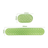 Tapis de souris en gel de silicone transparent à texture grainée avec repose-poignet, ensemble de petits tapis de clavier mignons pour le gaming, la maison et le bureau