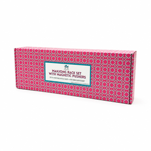 Ensemble de rangement de mahjong géométrique rose turquoise avec logo personnalisé, emballage <span class=keywords><strong>en</strong></span> carton, doublure <span class=keywords><strong>en</strong></span> éponge imperméable, pelliculage mat - Product Image 2