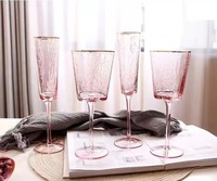 Prix usine Creative marteau motif or bordé cristal verre à Champagne Style européen gobelet verre à vin grand verre à vin rouge