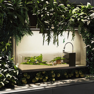 2026年超透明スクエアガラス5Wエコフレンドリーモダン水槽220Vデスクトップ景観リビングルーム金魚南米産魚 - Product Image 3