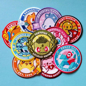 맞춤형 OEM 로고 자수 패치, 훅앤루프 열접착 패치, 자수 패치 - Product Image 1