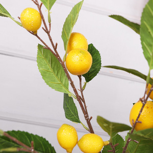 Ramas de Limón Artificiales de 30cm-100cm, Flores de Seda y Plástico de Alta Calidad en Colores Naranja-Rojo/Amarillo para el Año Nuevo Chino y Decoración del Hogar - Product Image 3