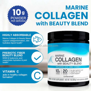Poudre de collagène non aromatisée avec acide hyaluronique, MSM, vitamine C <span class=keywords><strong>pour</strong></span> la peau, les cheveux, les ongles, le soutien des <span class=keywords><strong>articulations</strong></span>, collagène <span class=keywords><strong>marin</strong></span> avec mélange beauté - Product Image 3