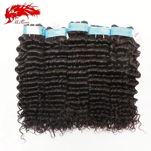 Estensioni di Capelli Vergini Peruviani Remy di Alta Qualità, Senza Prodotti Chimici, Doppia Trama, Onda Profonda - Product Image 2