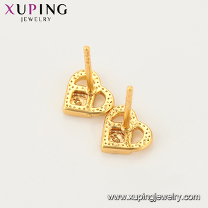 99466 Xuping 2020แฟ<span class=keywords><strong>ชั่</strong></span><span class=keywords><strong>น</strong></span>ชุบทองหัวใจชุดขายส่งของผู้หญิงสบายๆต่างหูสตั๊ดเครื่องประดับ - Product Image 5
