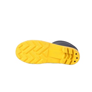 Bottes Wellington noires OEM en gros, avec embout en acier, anti-perforation, antidérapantes, résistantes aux huiles et aux produits chimiques, pour la construction - Product Image 6