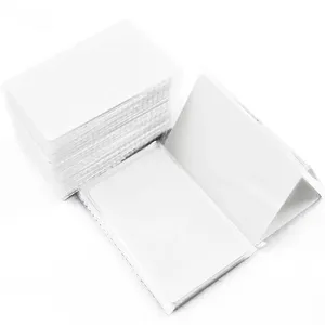 CR80 Size 85.5*54*0.9mm 888 Byte Memory RFID NFC white blank plastic pvc cards for other card printing service