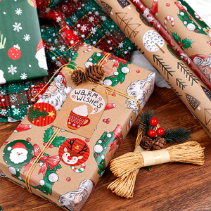 Chất Lượng Cao Giáng Sinh Giấy Gói Trẻ Em Món Quà Hoa Thiết Kế, Tùy Chỉnh Kỳ Nghỉ Món Quà Bọc Sheets/Cuộn - Product Image 6