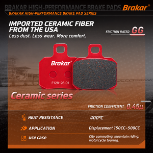Pastiglie Freno in Ceramica Brakar per Aprilia ETV1000 RSV1000R CFMOTO CF125 CF150 Benelli TNT1130 <span class=keywords><strong>Piaggio</strong></span> X9 Beverly <span class=keywords><strong>500</strong></span> FA266 - Product Image 4