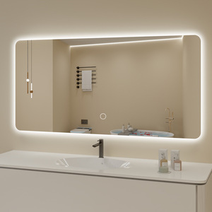 Moderner Badezimmerspiegel im Hotel-Stil mit intelligenter LED-Beleuchtung und Antibeschlagfunktion, Waschtischspiegel - Product Image 2