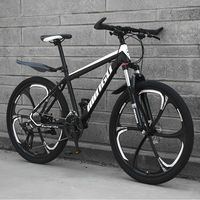 VENTE FLASH Vélo de montagne 2426 pouces VTT avec freins à disque doubles, fourche à suspension, 21 vitesses