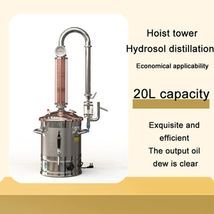 Système de distillation à colonne en acier inoxydable avec colonne en maille de cuivre, machine à hydrolat et machine à huiles essentielles - Product Image 2