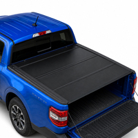 Couverture de benne à profil bas en alliage avec verrouillage sécurisé, pliable en quatre parties, pour Dodge Ram 1500 2500 3500 et Ford Maverick 2022 avec benne de 4,5 pieds