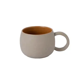 Kaffeetasse Nordic Style Vintage wieder verwendbare kunden spezifische mehrfarbige Milch becher Untertasse Fit Büro Nachmittags tee Keramik Cafe Becher Set