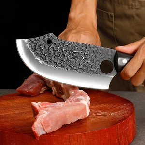 Couteau de <span class=keywords><strong>boucher</strong></span> de chef forgé en acier inoxydable haute dureté avec manche en bois pour hacher les os - Product Image 4