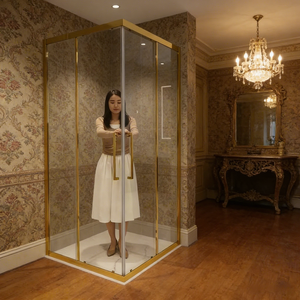 Porte <span class=keywords><strong>de</strong></span> douche coulissante Seawin au design populaire, 8/10/12 mm, avec cadre en verre trempé, cabine <span class=keywords><strong>de</strong></span> douche - Product Image 2