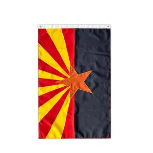 Пользовательские американские национальные флаги 3x5 футов, штат США, Аризона, оранжевый звездный флаг