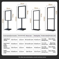 Soporte de Exhibición Móvil de Doble Cara para Carteles, con Doble Barra, para Eventos y Exposiciones, Diseño Profesional ODM
